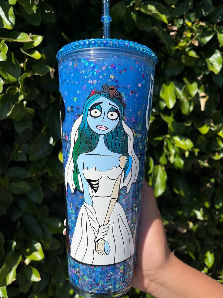 Snow Globe Plastic Tumblers with Dtf + Effect glitter 24 Oz