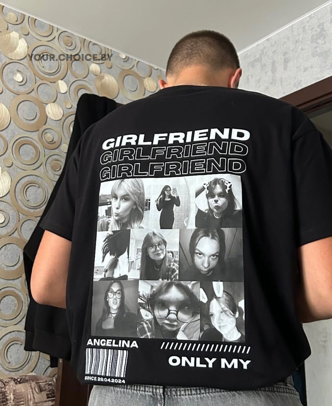 Matching Couple T-Shirts – Personalized Boyfriend & Girlfriend Photo Shirts
