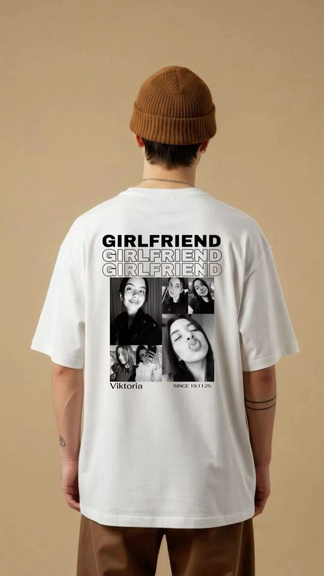 Matching Couple T-Shirts – Personalized Boyfriend & Girlfriend Photo Shirts