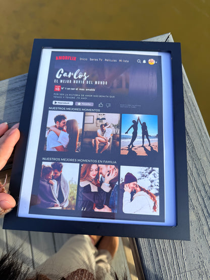 Personalized Amorflix-Style Frame – Your Love Story as a Movie