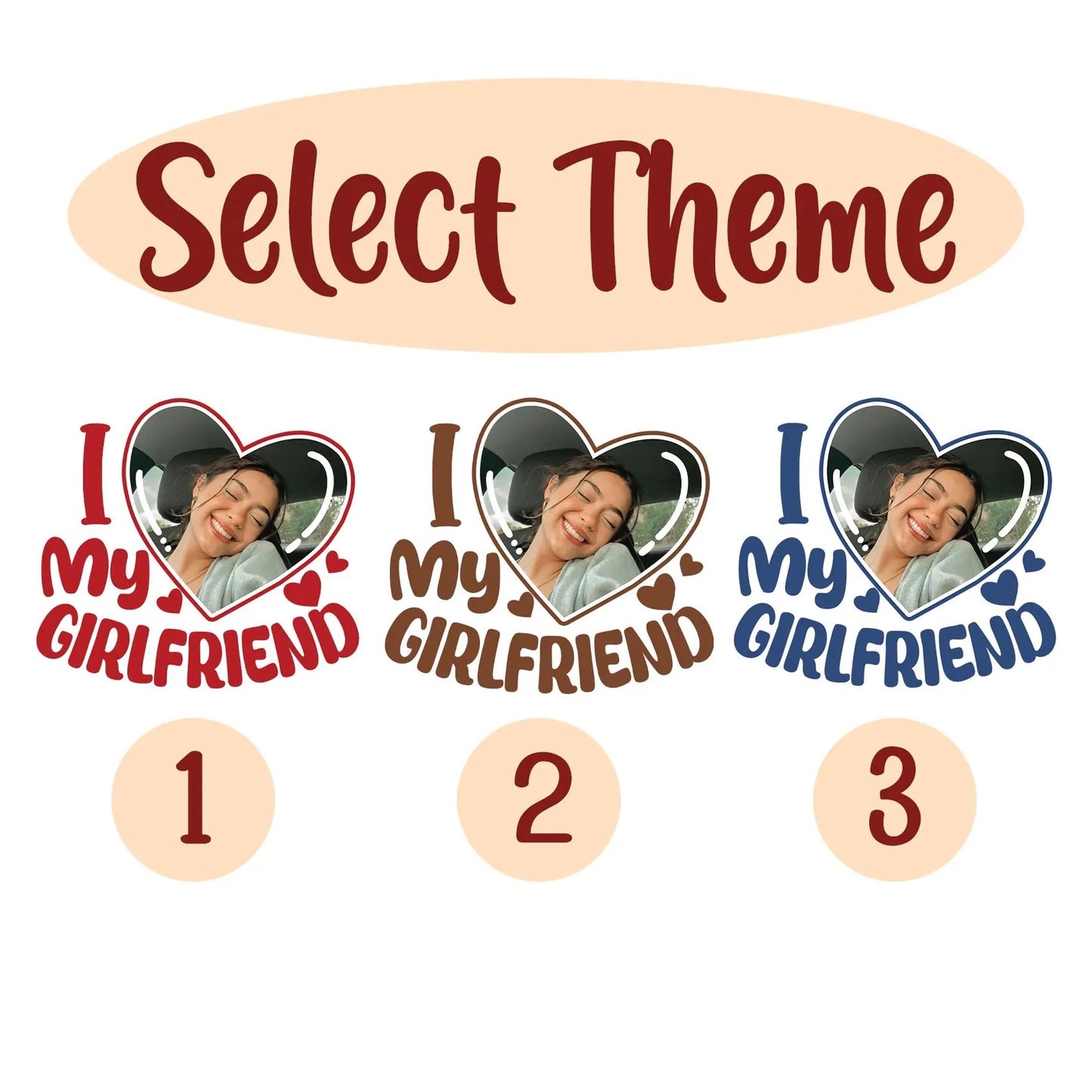 I Love My Girlfriend Personalized Photo T-Shirt