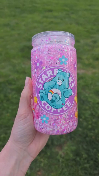 Snow Globe Plastic Tumblers with Dtf + Effects 16 oz